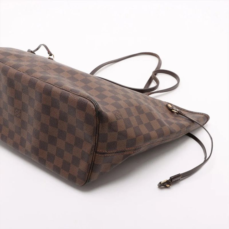 Louis Vuitton Damier Neverfull MM N51105 Leather Tote Bag Shoulder Hand A4