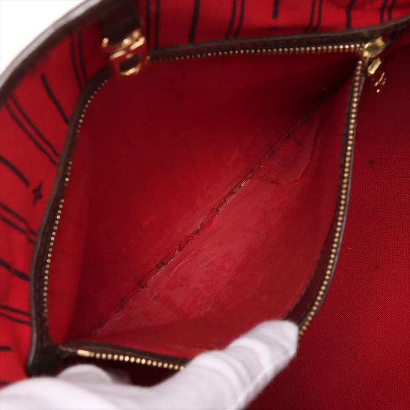 Louis Vuitton Damier Neverfull MM N51105 Leather Tote Bag Shoulder Hand A4