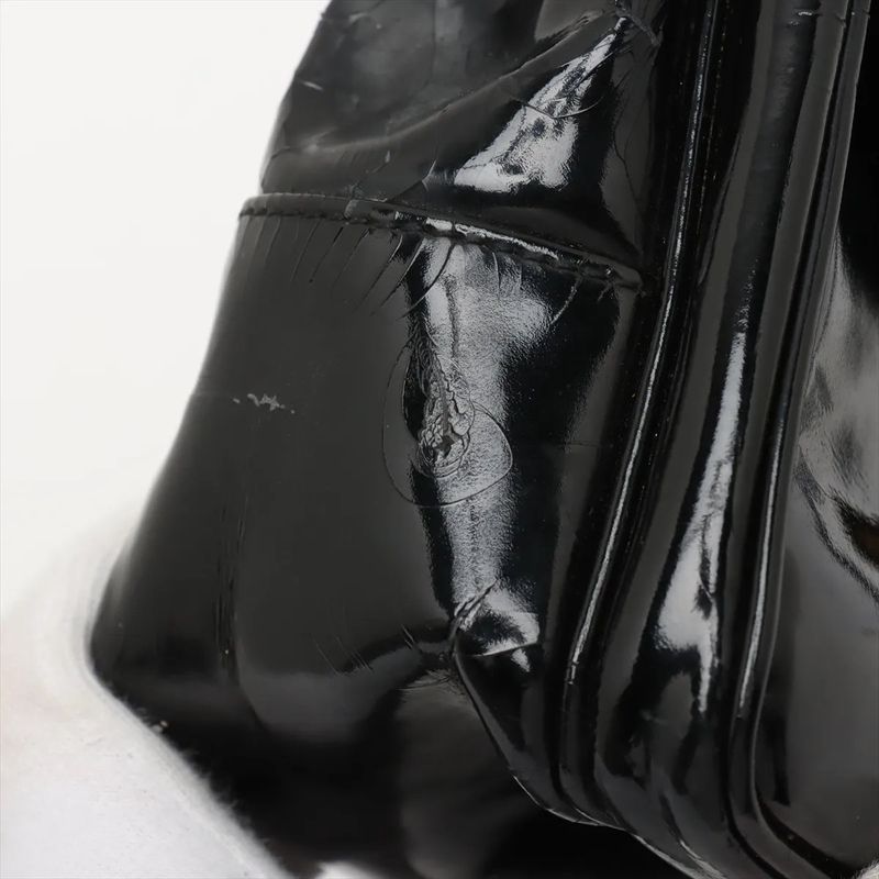 Chanel Coco Mark Chain Leather Shoulder Bag Shoulder Tote Genuine Leather Black