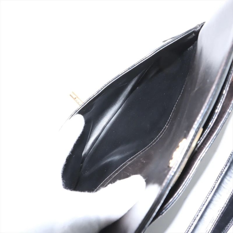 Chanel Coco Mark Chain Leather Shoulder Bag Shoulder Tote Genuine Leather Black