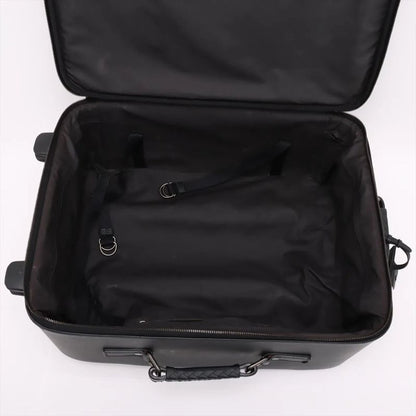 Bottega Veneta Croc Intrecciato Leather Suitcase Carry Case Bag Black Men's MMM