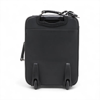 Bottega Veneta Croc Intrecciato Leather Suitcase Carry Case Bag Black Men's MMM