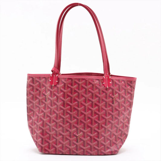 Goyard Saint Louis Junior Red Leather Handbag Tote Brand Genuine Leather Ladies