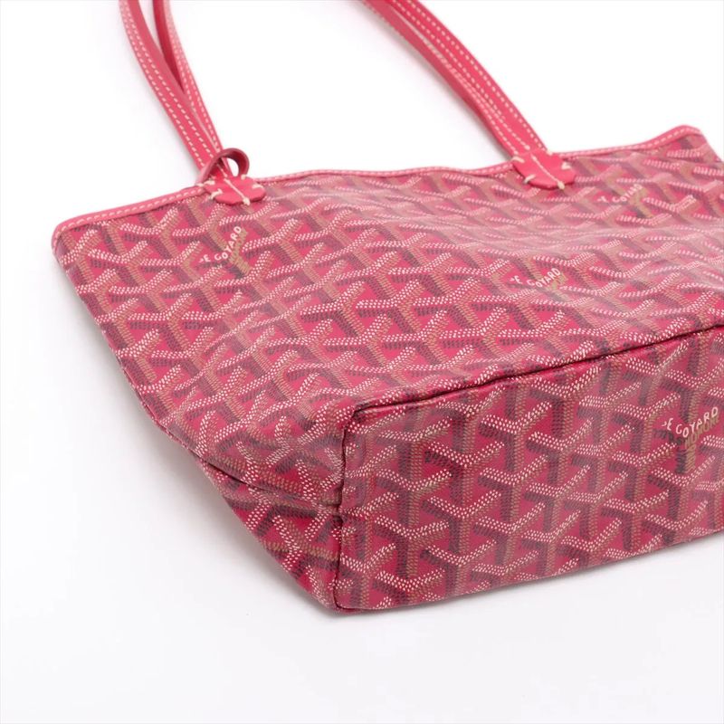 Goyard Saint Louis Junior Red Leather Handbag Tote Brand Genuine Leather Ladies