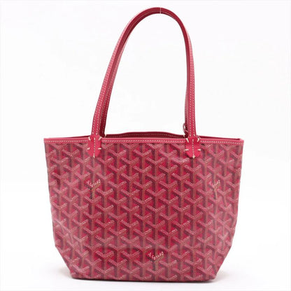 Goyard Saint Louis Junior Red Leather Handbag Tote Brand Genuine Leather Ladies