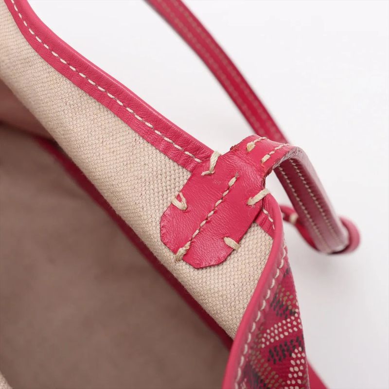 Goyard Saint Louis Junior Red Leather Handbag Tote Brand Genuine Leather Ladies