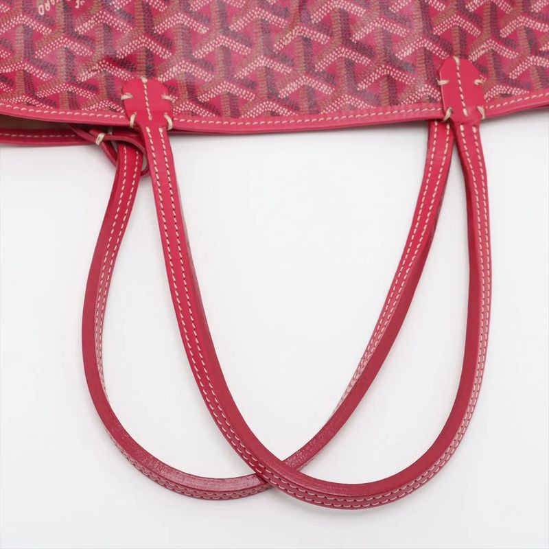 Goyard Saint Louis Junior Red Leather Handbag Tote Brand Genuine Leather Ladies