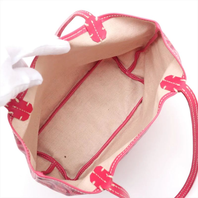 Goyard Saint Louis Junior Red Leather Handbag Tote Brand Genuine Leather Ladies