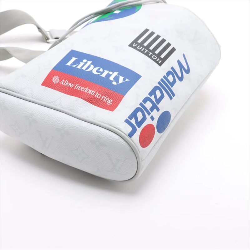 Louis Vuitton Monogram Chokes Ring Bag M44629 Leather Body Bag Crossbody Gray