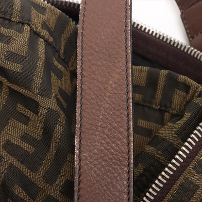 Fendi Zucca Leather Shoulder Bag Crossbody Hand Tote Brown Women's MMM Db53-2