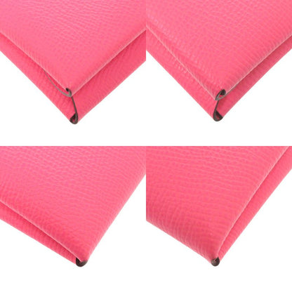 Hermes Calvi Duo Vaux Epson Rose Azalea Pink Stamped U (2022) Coin Case Wallet