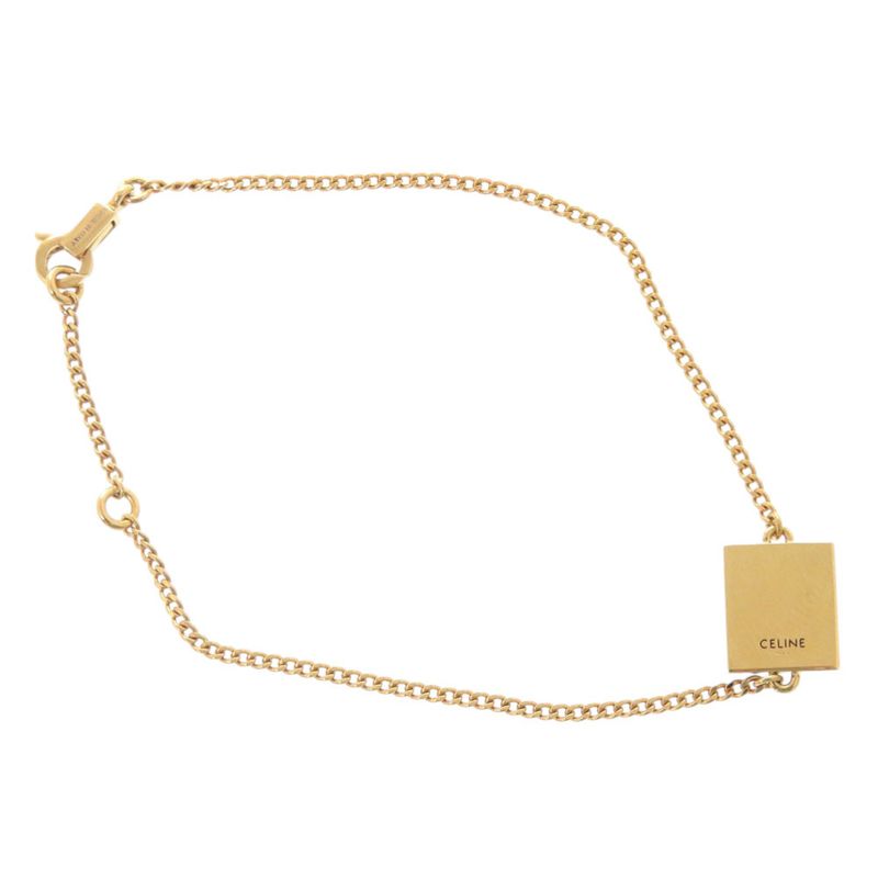Celine Alphabet P Initial 46b0p6bra GP Gold Bracelet 0630 Celine