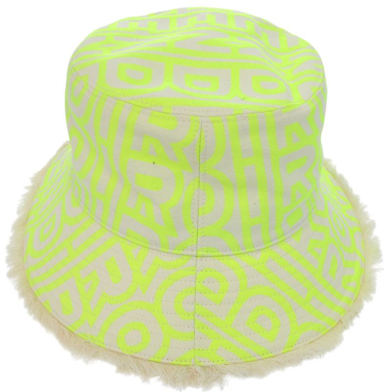 Fendi Marc Jacobs Collaboration Bucket Hat Cotton Polyester Neon Yellow Hat
