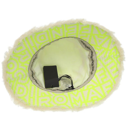 Fendi Marc Jacobs Collaboration Bucket Hat Cotton Polyester Neon Yellow Hat