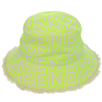Fendi Marc Jacobs Collaboration Bucket Hat Cotton Polyester Neon Yellow Hat
