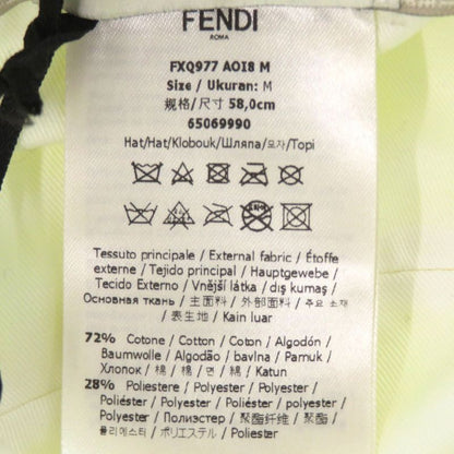 Fendi Marc Jacobs Collaboration Bucket Hat Cotton Polyester Neon Yellow Hat