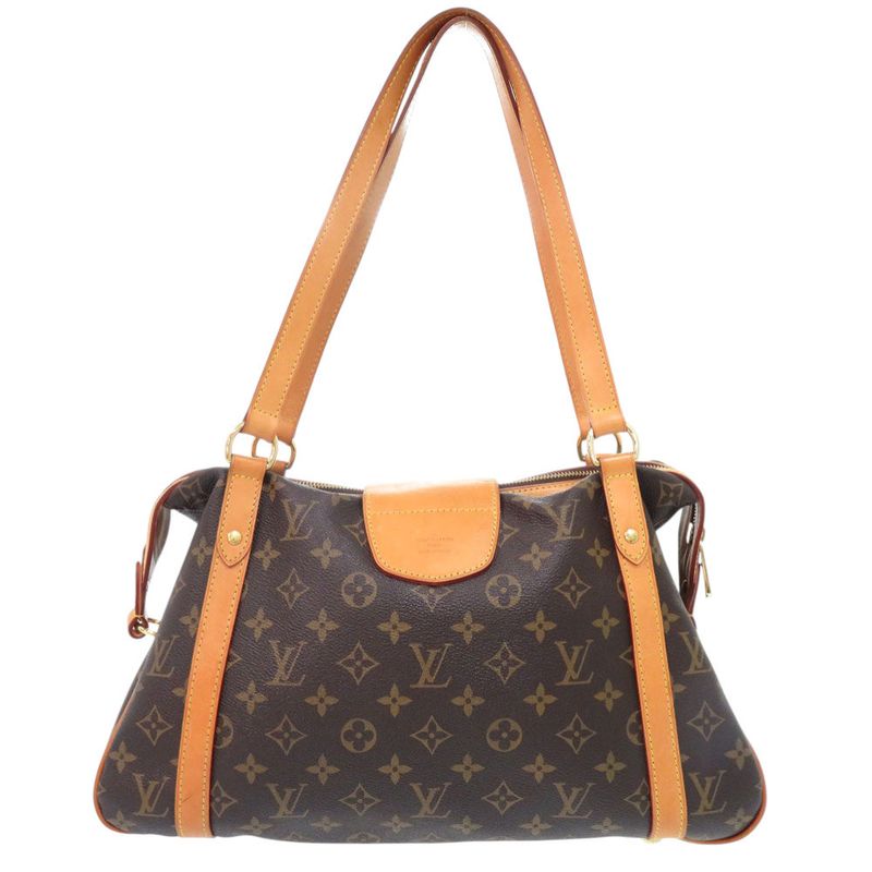 Louis Vuitton Monogram Stresa PM M51186 Monogram Canvas Leather Brown LV Tote