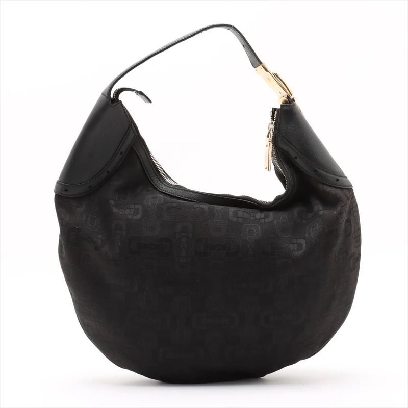 Gucci Horsebit Pattern Hobo 145764 Leather Shoulder Bag Shoulder Hand Genuine