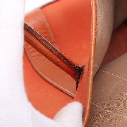 Hermes □I Mark Garden Party PM Leather Tote Bag Shoulder Orange Genuine Leather