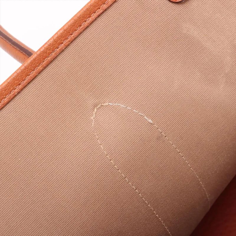 Hermes □I Mark Garden Party PM Leather Tote Bag Shoulder Orange Genuine Leather