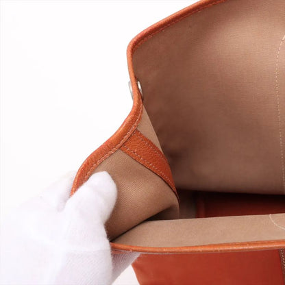 Hermes □I Mark Garden Party PM Leather Tote Bag Shoulder Orange Genuine Leather
