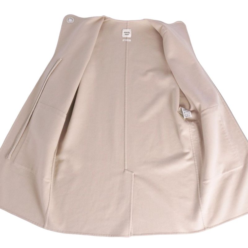 Hermes Coat 22ss Eyelet Clasp Cashmere