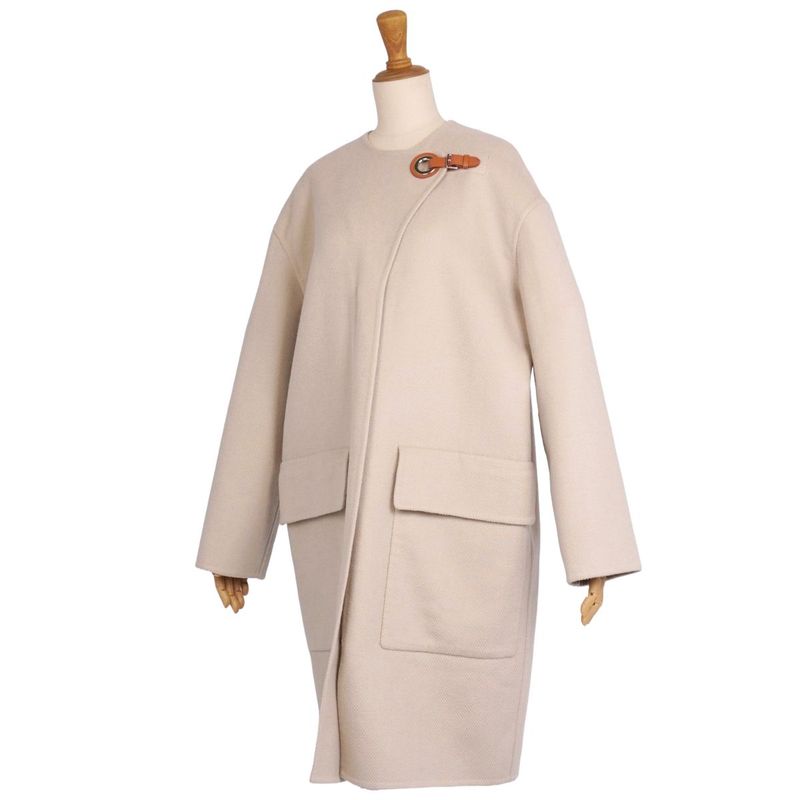 Hermes Coat 22ss Eyelet Clasp Cashmere
