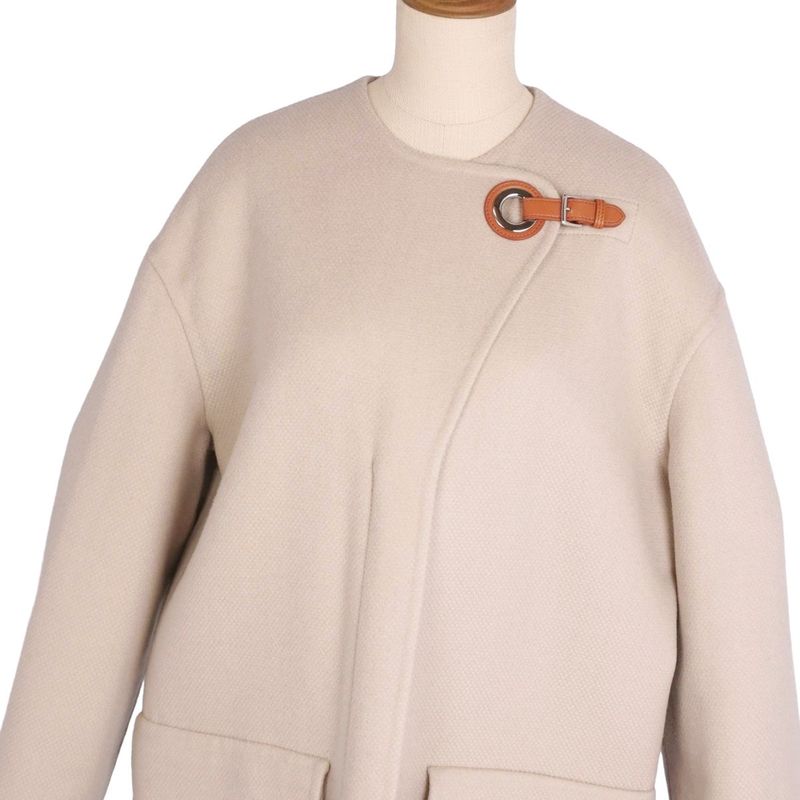 Hermes Coat 22ss Eyelet Clasp Cashmere