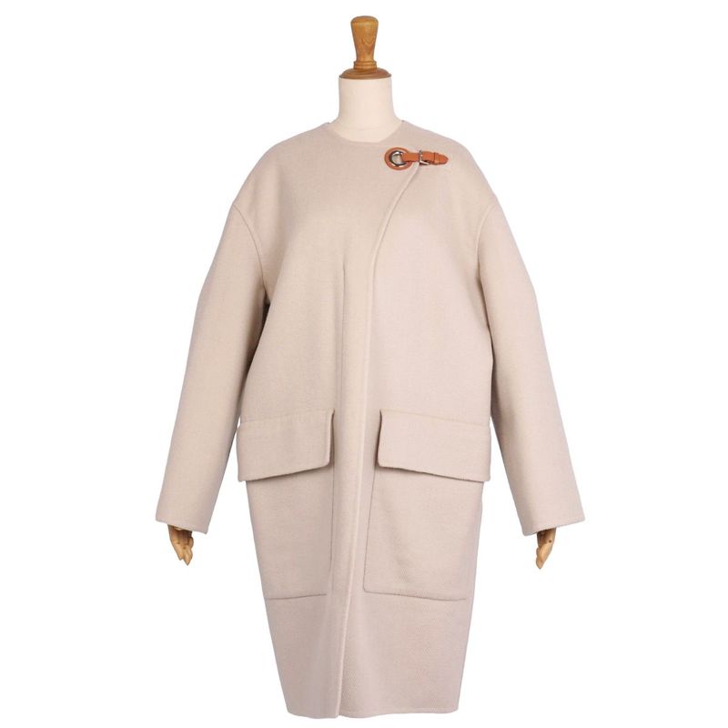 Hermes Coat 22ss Eyelet Clasp Cashmere