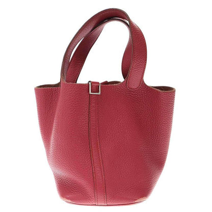 Hermes 2015 Picotin Loc PM Picotin Loc Leather Handbag Red