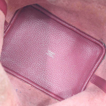 Hermes 2015 Picotin Loc PM Picotin Loc Leather Handbag Red