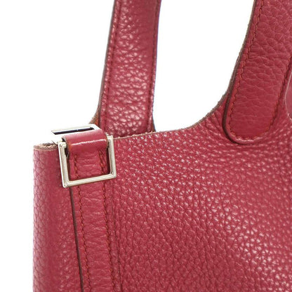 Hermes 2015 Picotin Loc PM Picotin Loc Leather Handbag Red