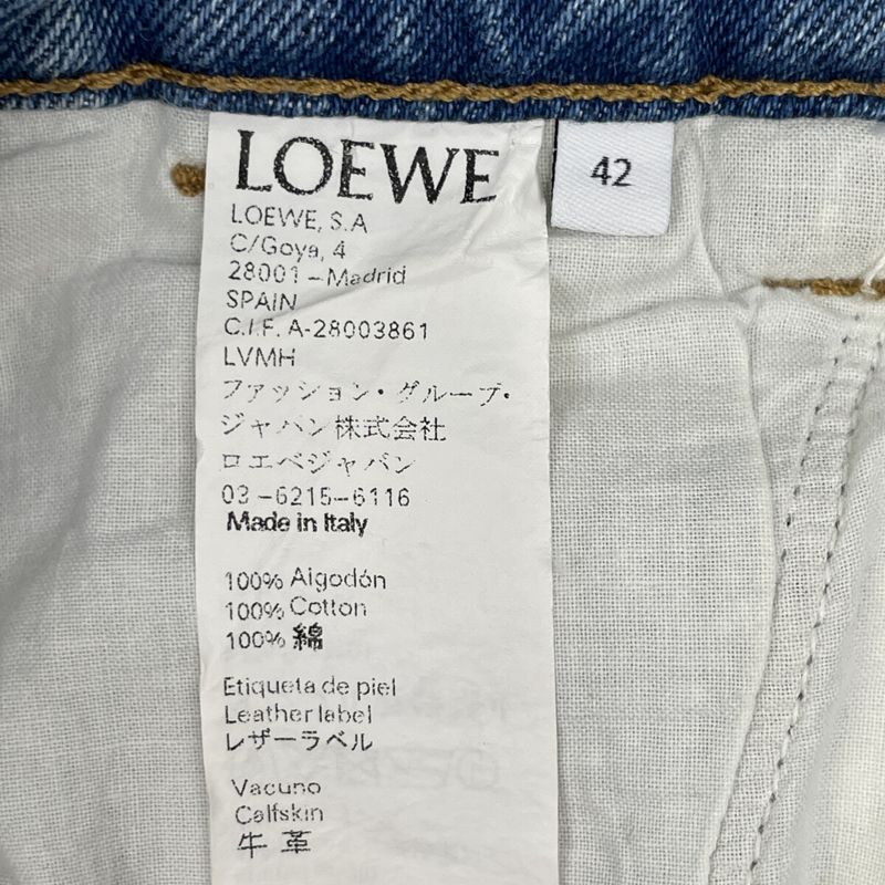 Loewe H2272440ib Light Blue Fisherman Denim Fisherman Denim Pants 42