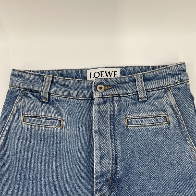Loewe H2272440ib Light Blue Fisherman Denim Fisherman Denim Pants 42