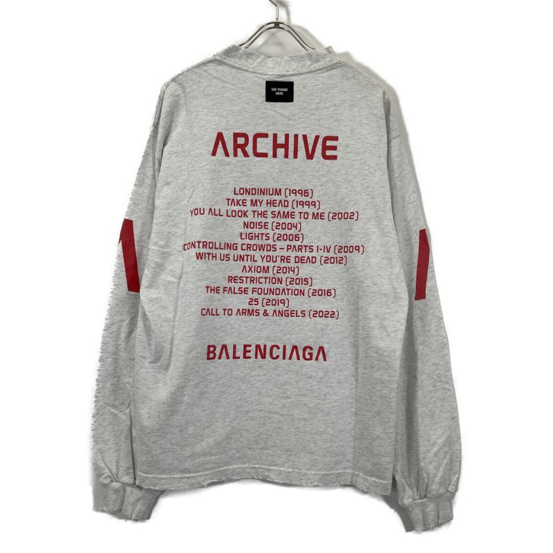 Balenciaga 24ss 781245 Gray Limited Edition Archive Medium Fit T-Shirt S