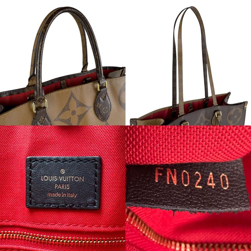 Louis Vuitton Tote Handbag Monogram Giant Reverse on the Go GM M44576