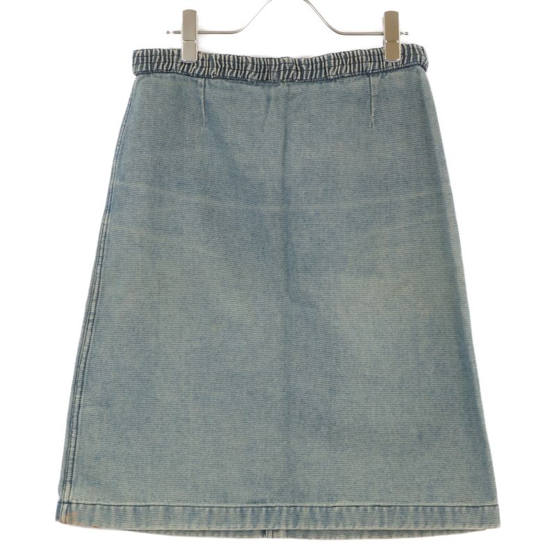 Chanel 01p P17116v09672 Coco Mark Button Denim Skirt 38