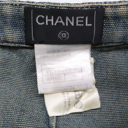 Chanel 01p P17116v09672 Coco Mark Button Denim Skirt 38