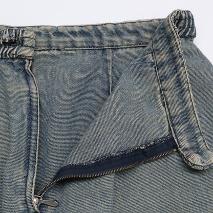 Chanel 01p P17116v09672 Coco Mark Button Denim Skirt 38