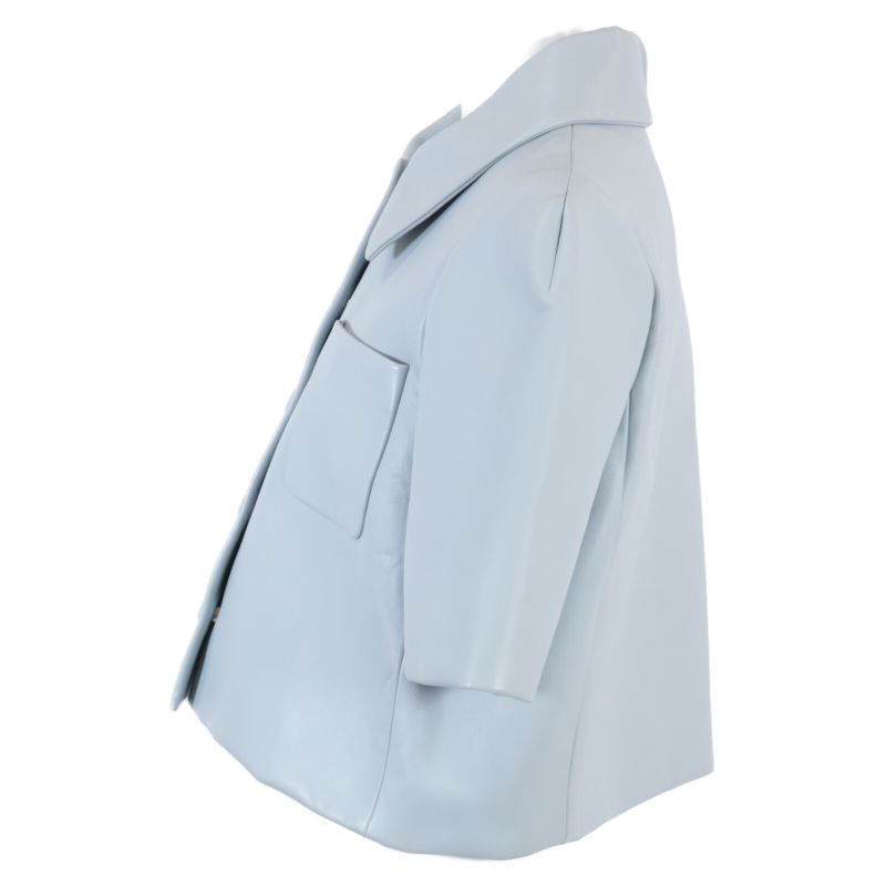 Loewe Bonded Lamb Leather Cropped Shirt 40