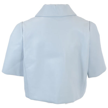 Loewe Bonded Lamb Leather Cropped Shirt 40