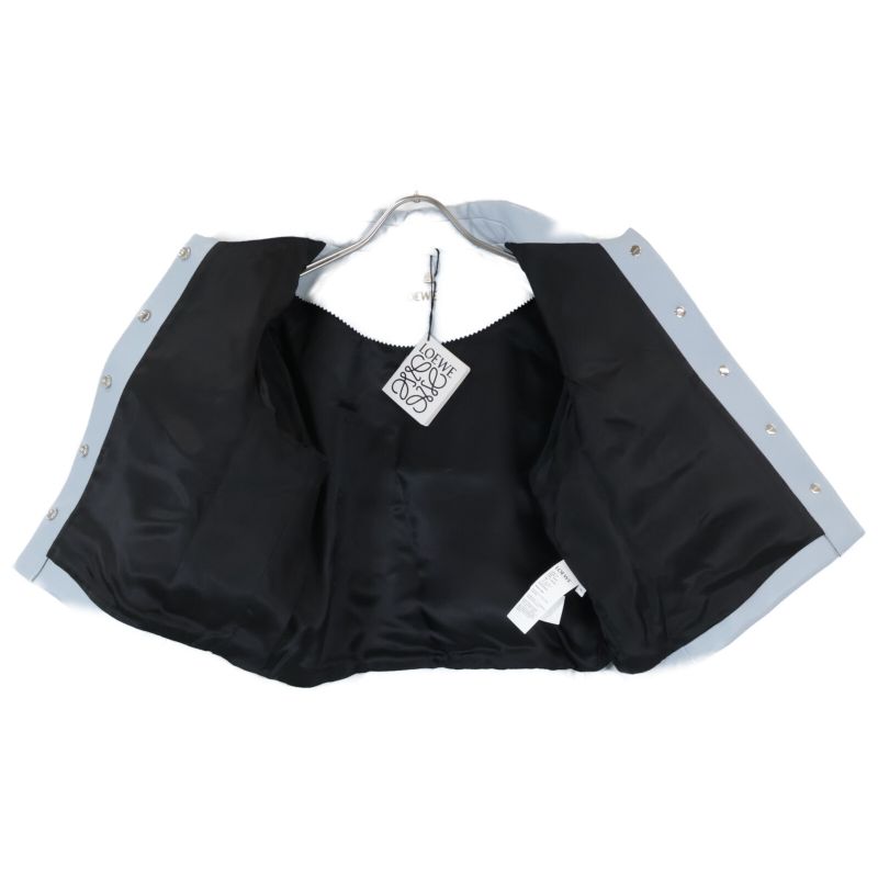 Loewe Bonded Lamb Leather Cropped Shirt 40