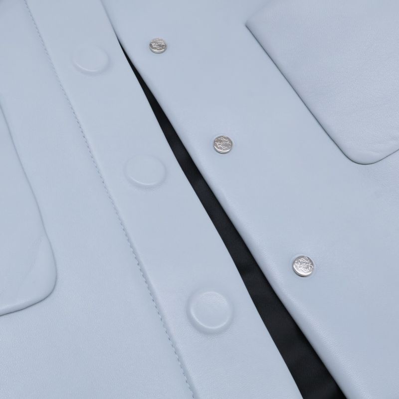 Loewe Bonded Lamb Leather Cropped Shirt 40