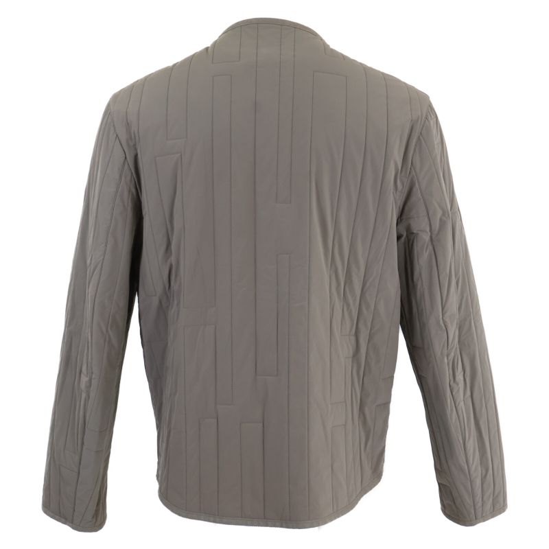 Hermes Nylon H Motif W-Zip Collarless Quilted Jacket 48