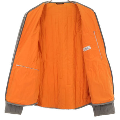 Hermes Nylon H Motif W-Zip Collarless Quilted Jacket 48