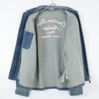 Dior Atelier Back Logo Embroidery Zip-Up Denim