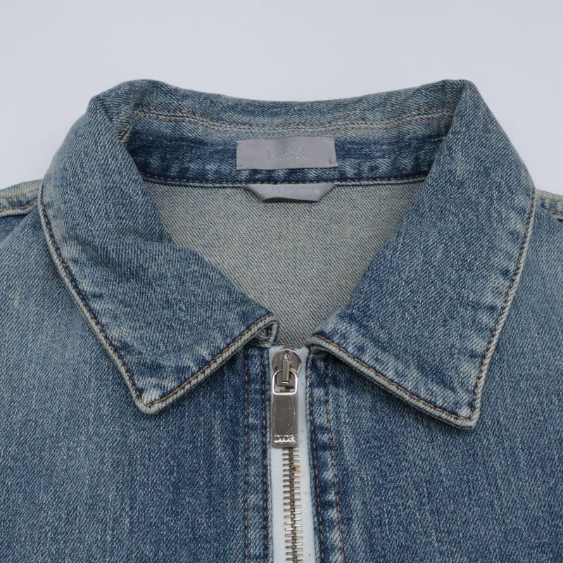 Dior Atelier Back Logo Embroidery Zip-Up Denim