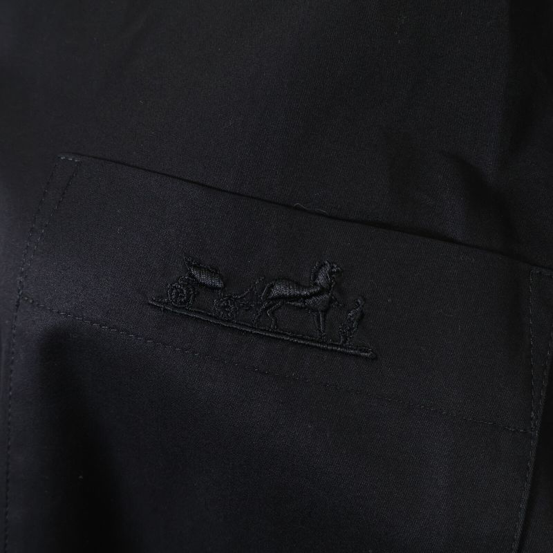 Hermes 3h0542dv Shirt with Belt Embroidered with