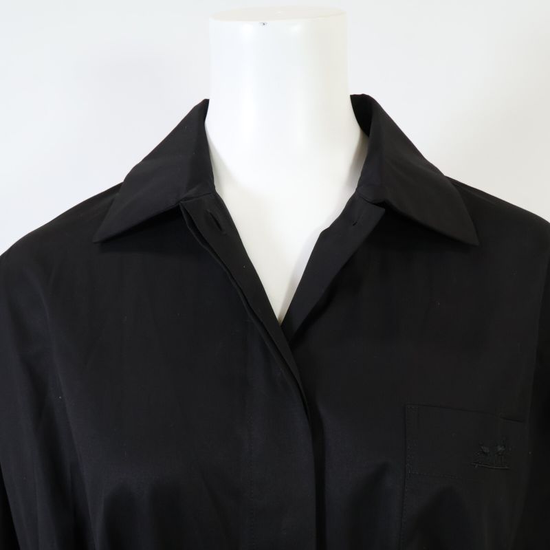 Hermes 3h0542dv Shirt with Belt Embroidered with