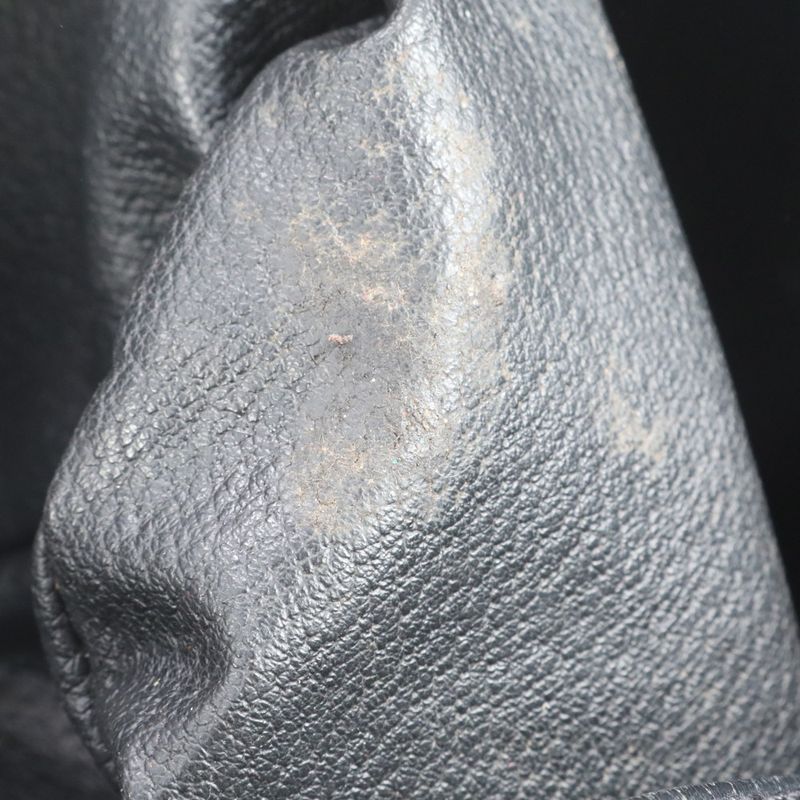 Celine Triomphe Macadam Leather Tote Bag Shoulder Hand A4 Black Women's CEE